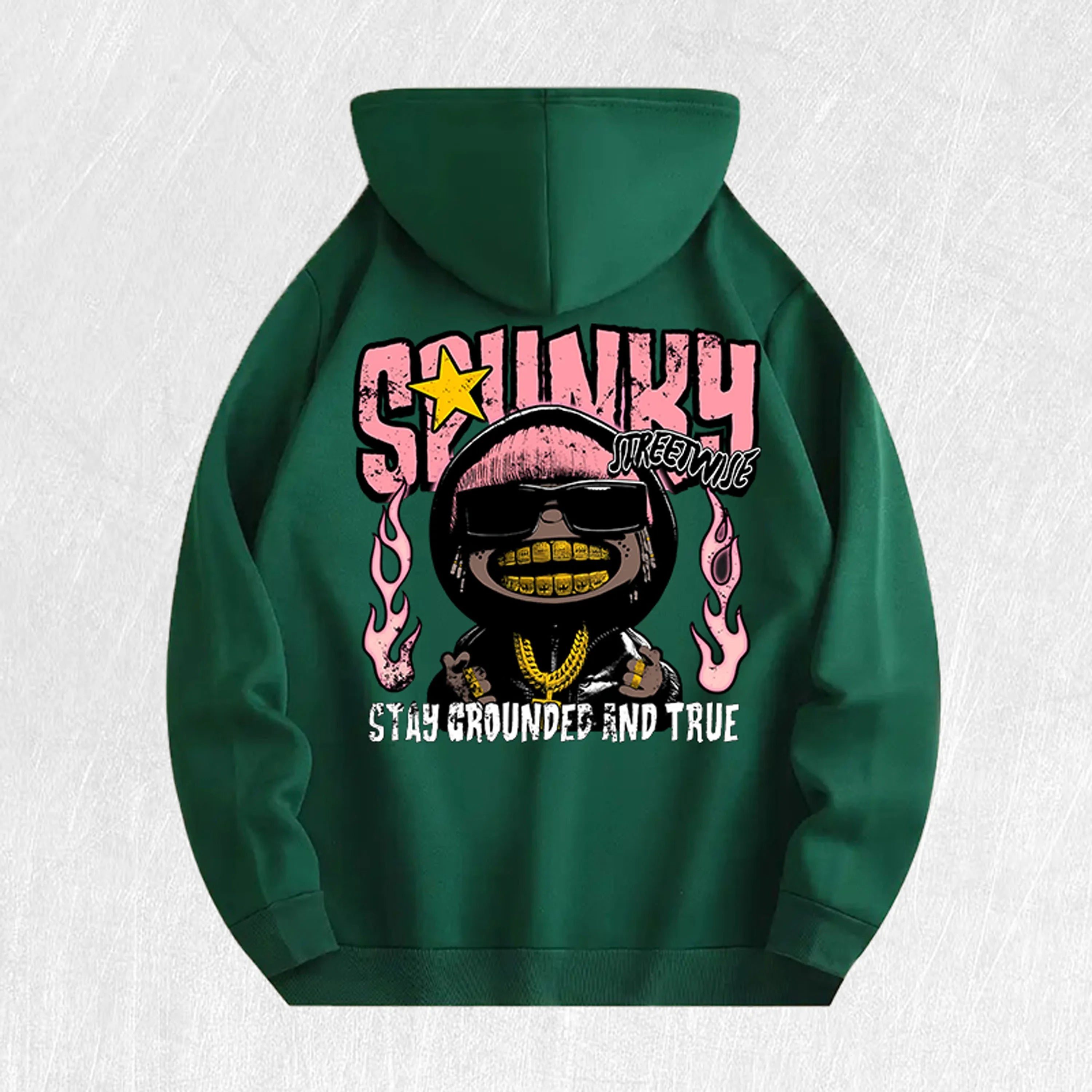 Spunky Stay Grounded Graphic Hoodie 100% Cotton US Warehouse 6 Colors