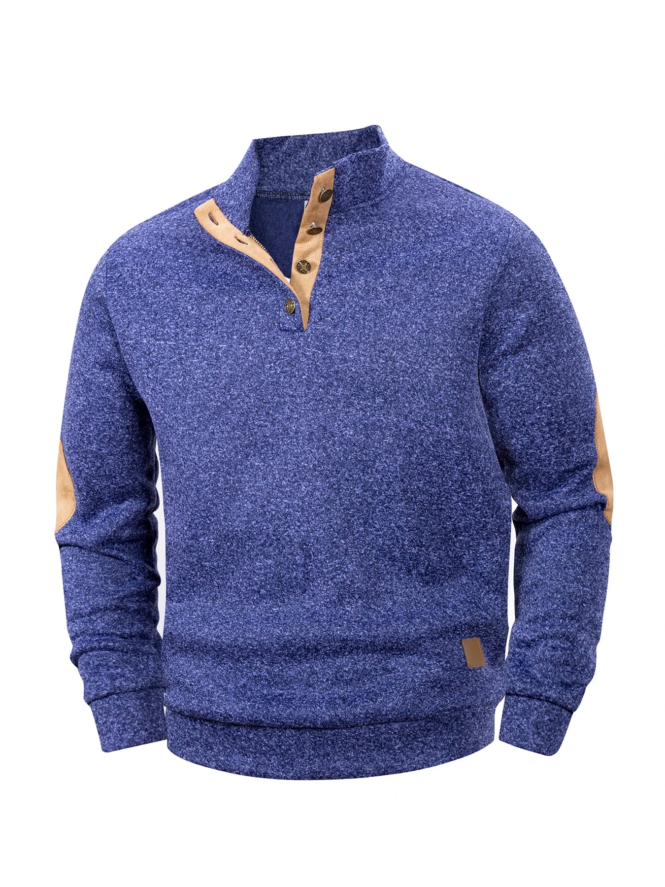 Jersey informal de primavera y otoño para hombre, abrigos tipo Polo Henley con cuello levantado y botones, sudaderas con cuello levantado de manga larga para deporte
