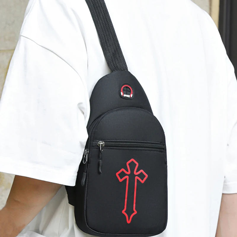 Bolso de mano informal para hombre, bolso deportivo, bandolera de un solo hombro, bolso de pecho de moda, bolsillo de una sola capa