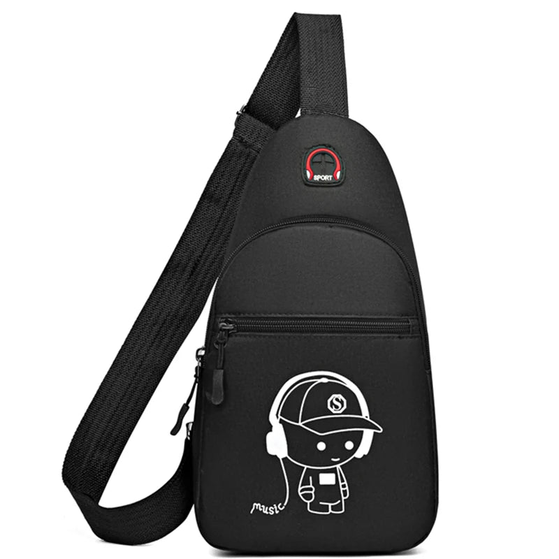 Bolso de mano informal para hombre, bolso deportivo, bandolera de un solo hombro, bolso de pecho de moda, bolsillo de una sola capa
