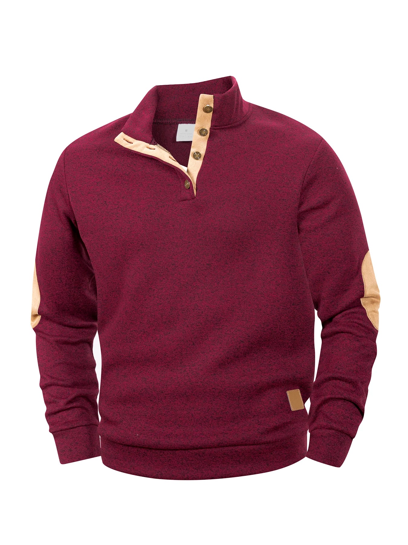 Jersey informal de primavera y otoño para hombre, abrigos tipo Polo Henley con cuello levantado y botones, sudaderas con cuello levantado de manga larga para deporte