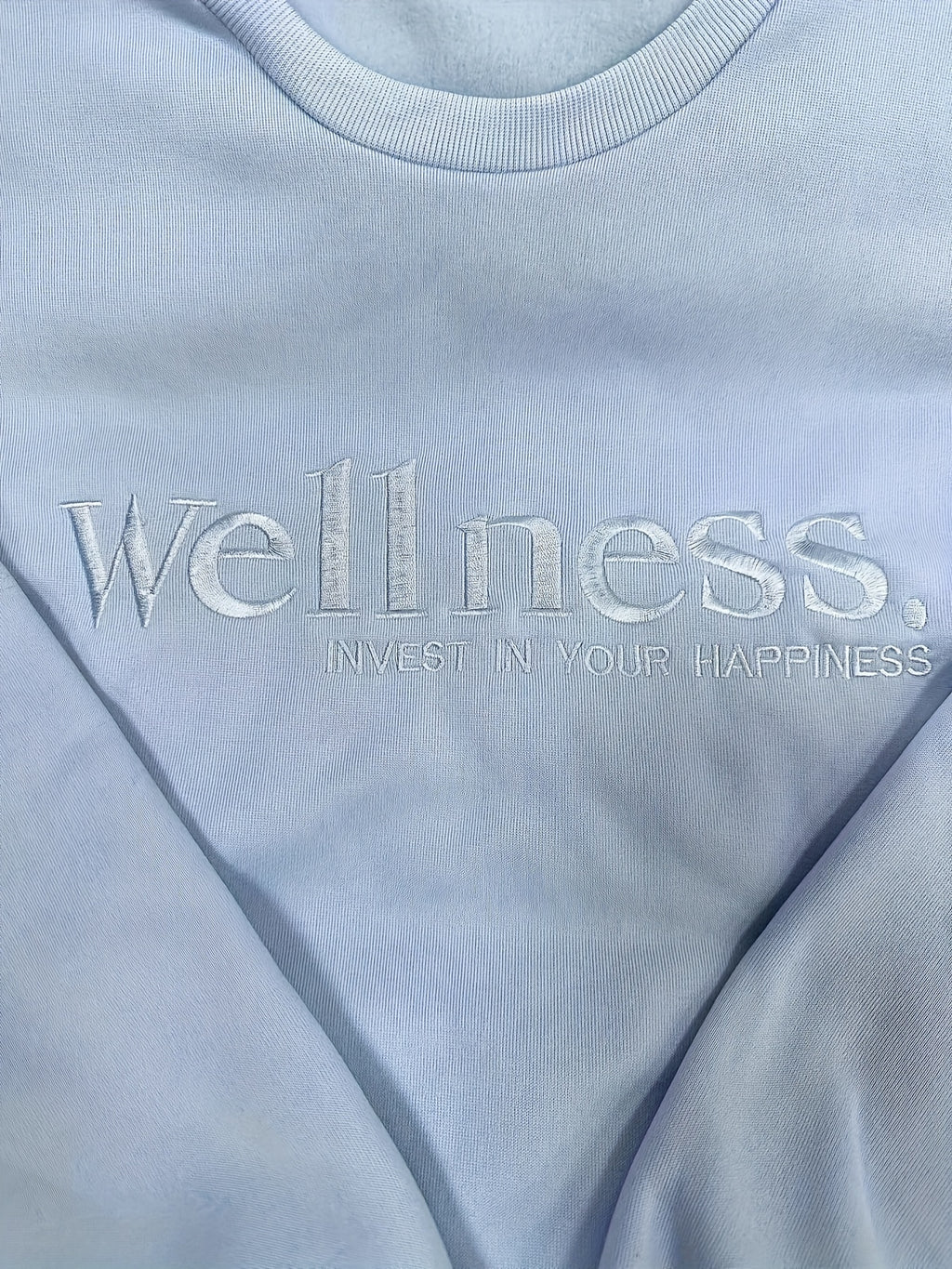 Pullover Letter Embroidery Sweatshirt, Casual Long Sleeve Crew Neck Sweatshirt For Fall & Winter, Women's Clothing