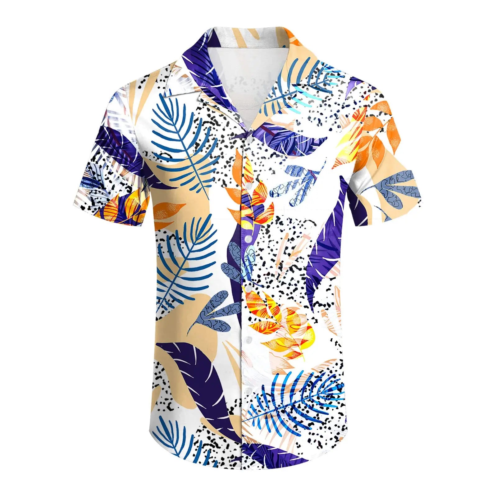 2024 conjuntos de hombre con estampado de retazos y solapa, camisa informal de manga corta, pantalones cortos de playa, ropa de calle de verano, trajes Hawaianos para S-5XL