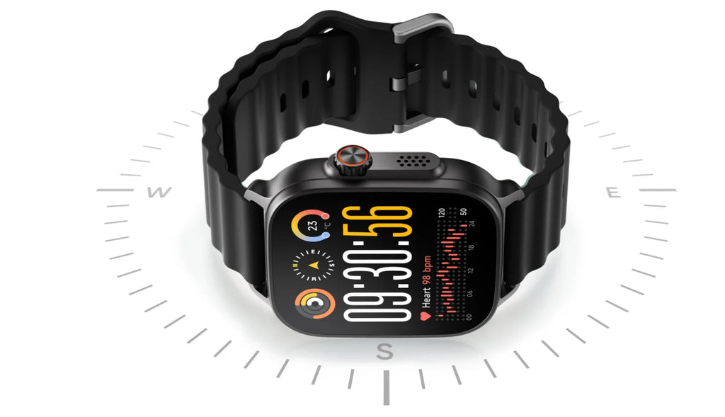 Smartwatch - realme Watch 5, Versión Global, Gran Pantalla AMOLED de 1.97", 16 días Vida de la Batería muy Larga, IP68, 108 modos de deporte y de monitorización de salud, NFC, Brújula y GPS independiente con 5 GNSS, relo