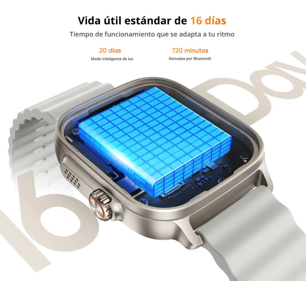 Smartwatch - realme Watch 5, Versión Global, Gran Pantalla AMOLED de 1.97", 16 días Vida de la Batería muy Larga, IP68, 108 modos de deporte y de monitorización de salud, NFC, Brújula y GPS independiente con 5 GNSS, relo