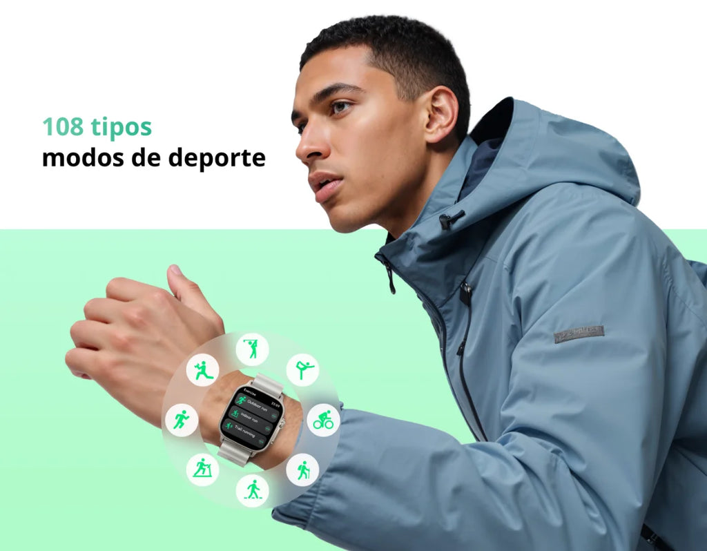 Smartwatch - realme Watch 5, Versión Global, Gran Pantalla AMOLED de 1.97", 16 días Vida de la Batería muy Larga, IP68, 108 modos de deporte y de monitorización de salud, NFC, Brújula y GPS independiente con 5 GNSS, relo