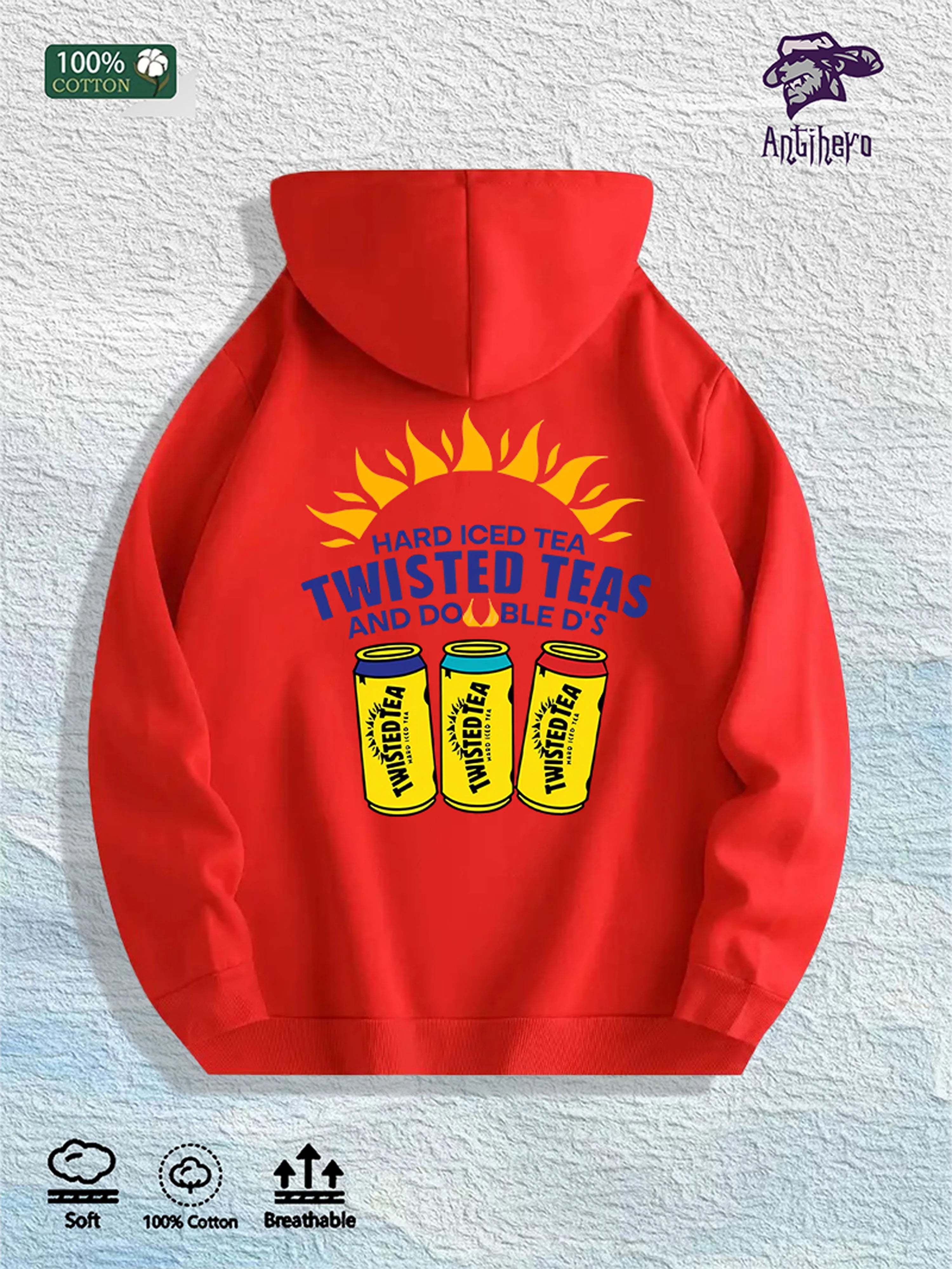 Sudadera Twisted Teas Hombre - 100% Algodón 7 Colores