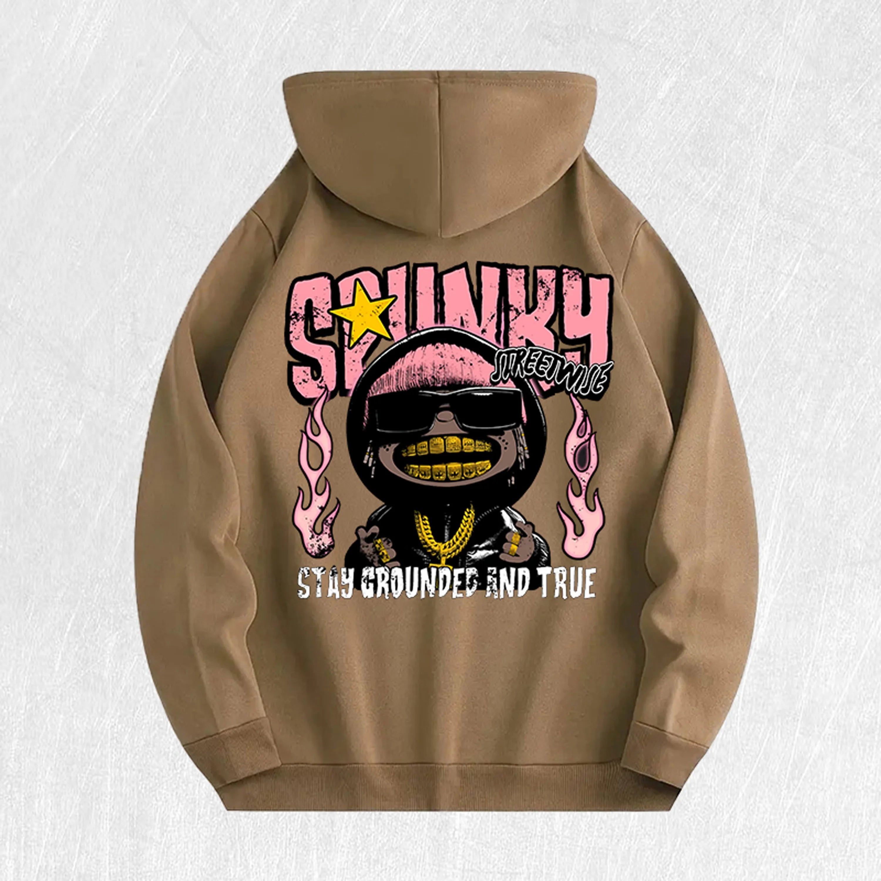 Spunky Stay Grounded Graphic Hoodie 100% Cotton US Warehouse 6 Colors