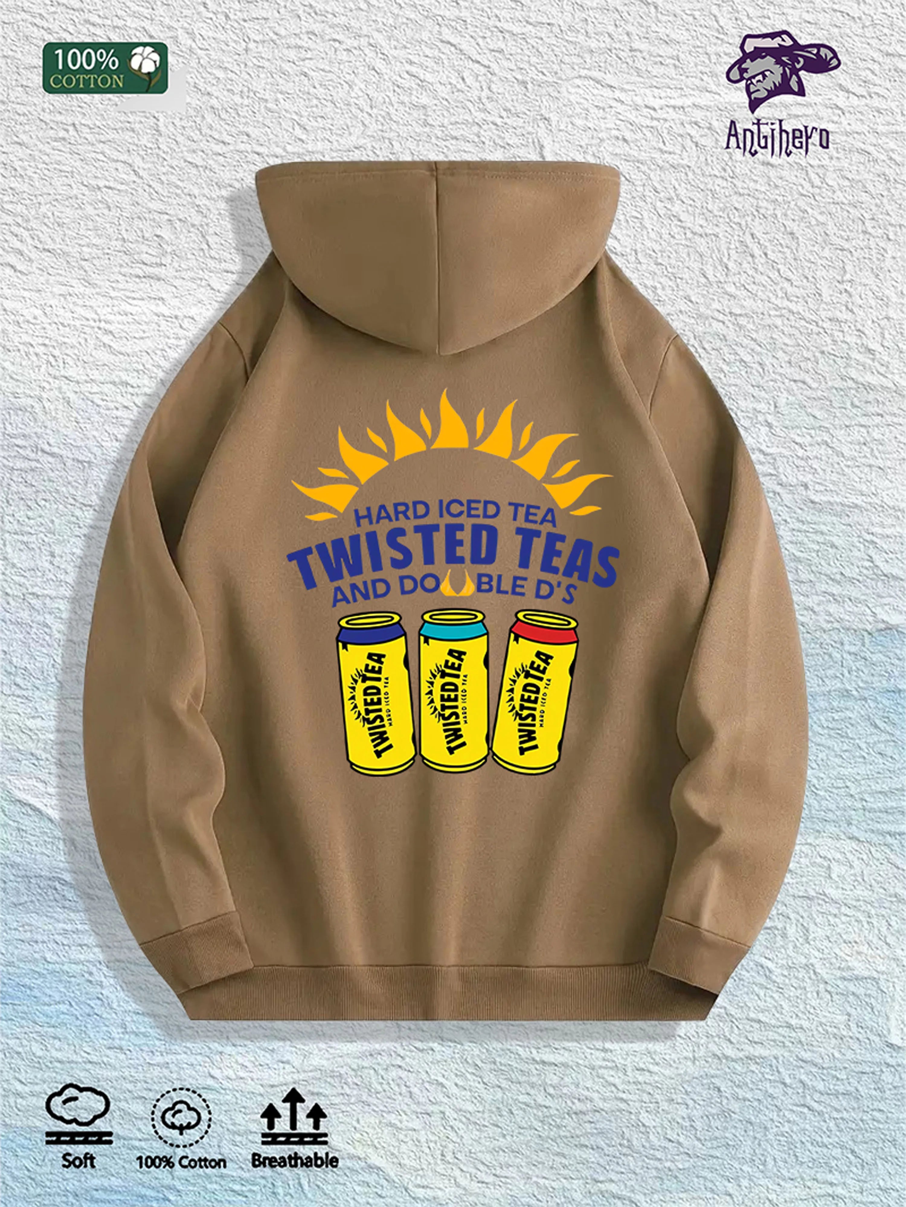 Sudadera Twisted Teas Hombre - 100% Algodón 7 Colores