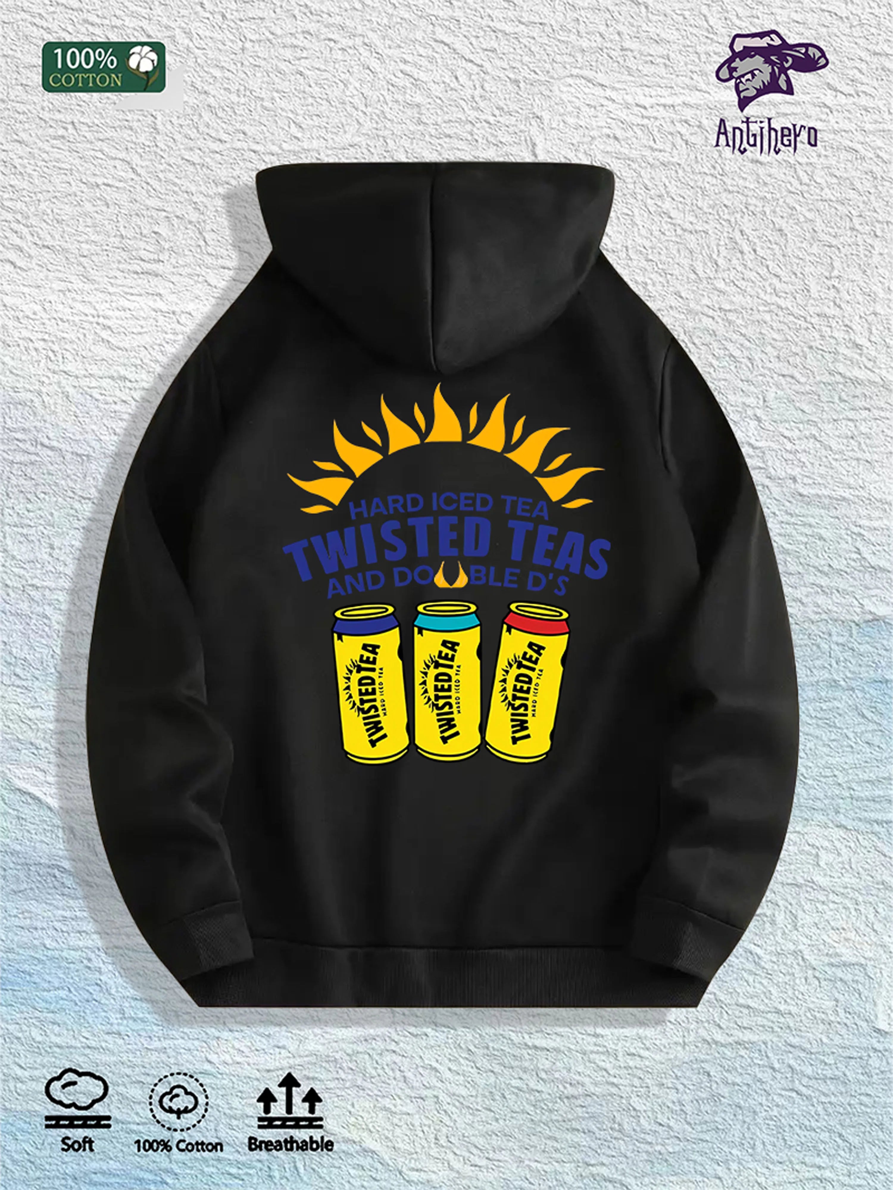 Sudadera Twisted Teas Hombre - 100% Algodón 7 Colores
