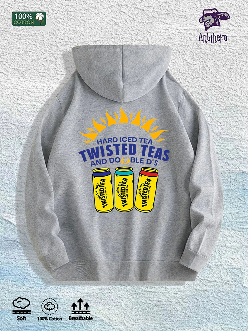 Sudadera Twisted Teas Hombre - 100% Algodón 7 Colores