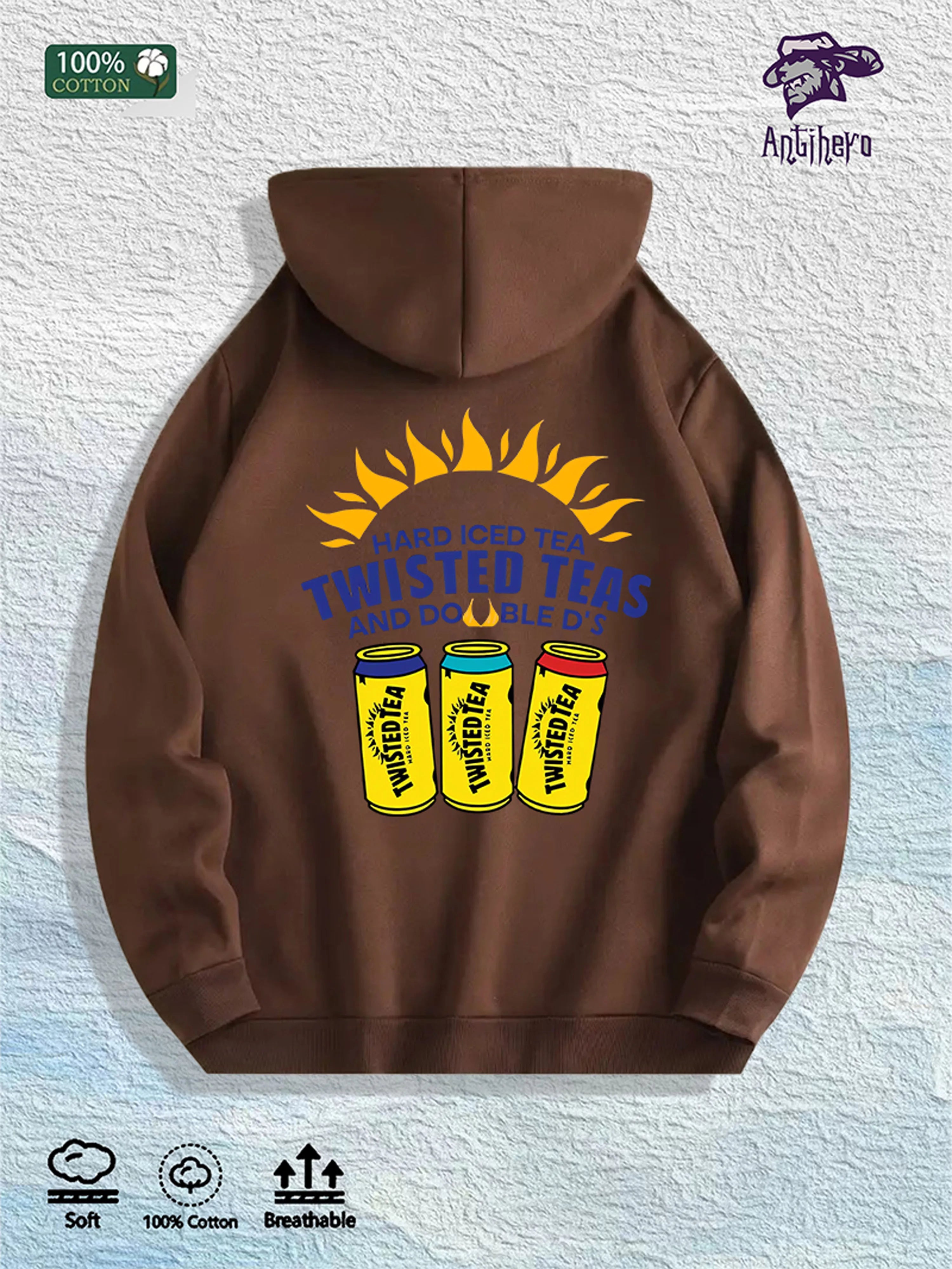 Sudadera Twisted Teas Hombre - 100% Algodón 7 Colores