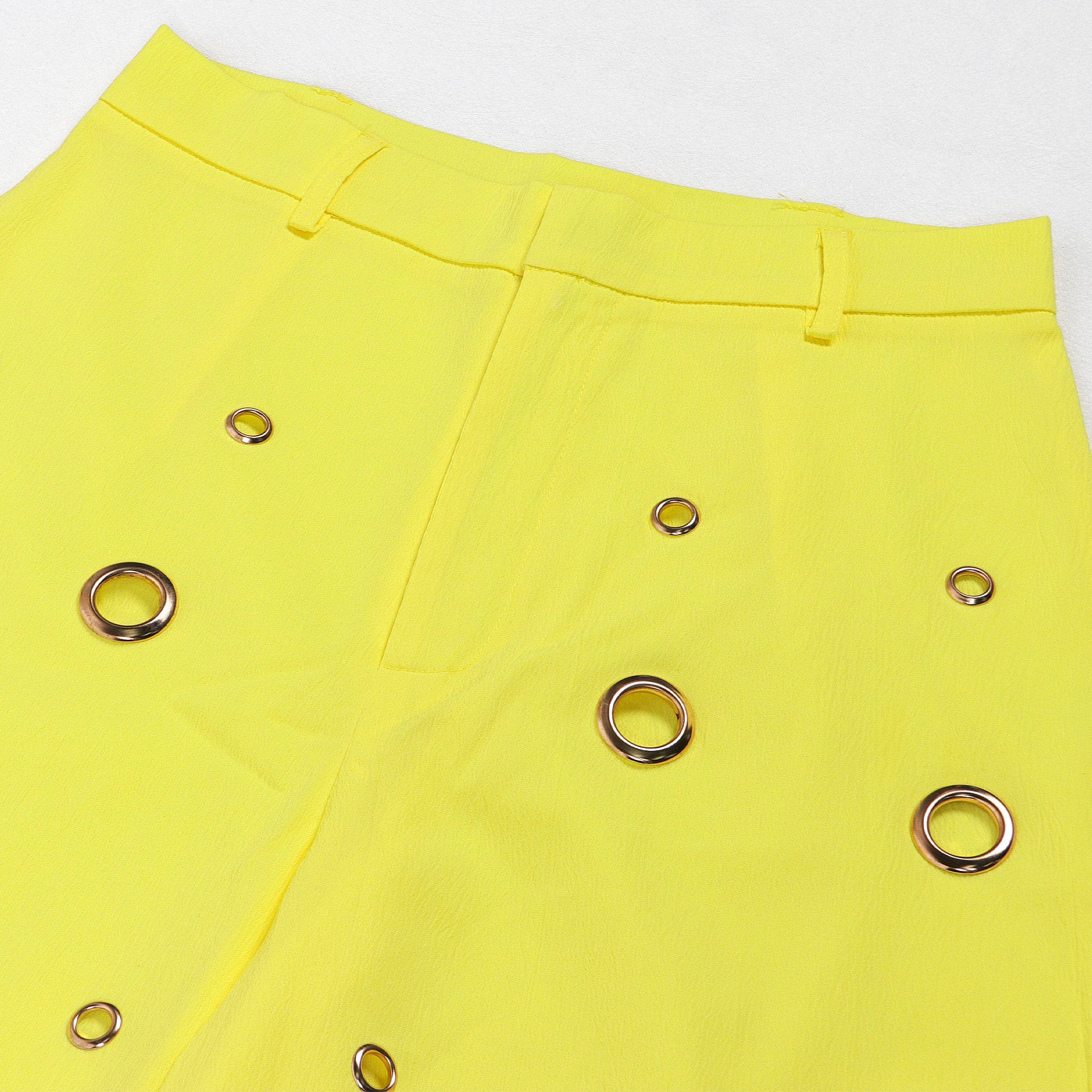 CM.YAYA-Conjunto de dos piezas para mujer, Top sin mangas y pantalones de pierna ancha, traje calado con agujeros, chándal de calle Sexy de verano