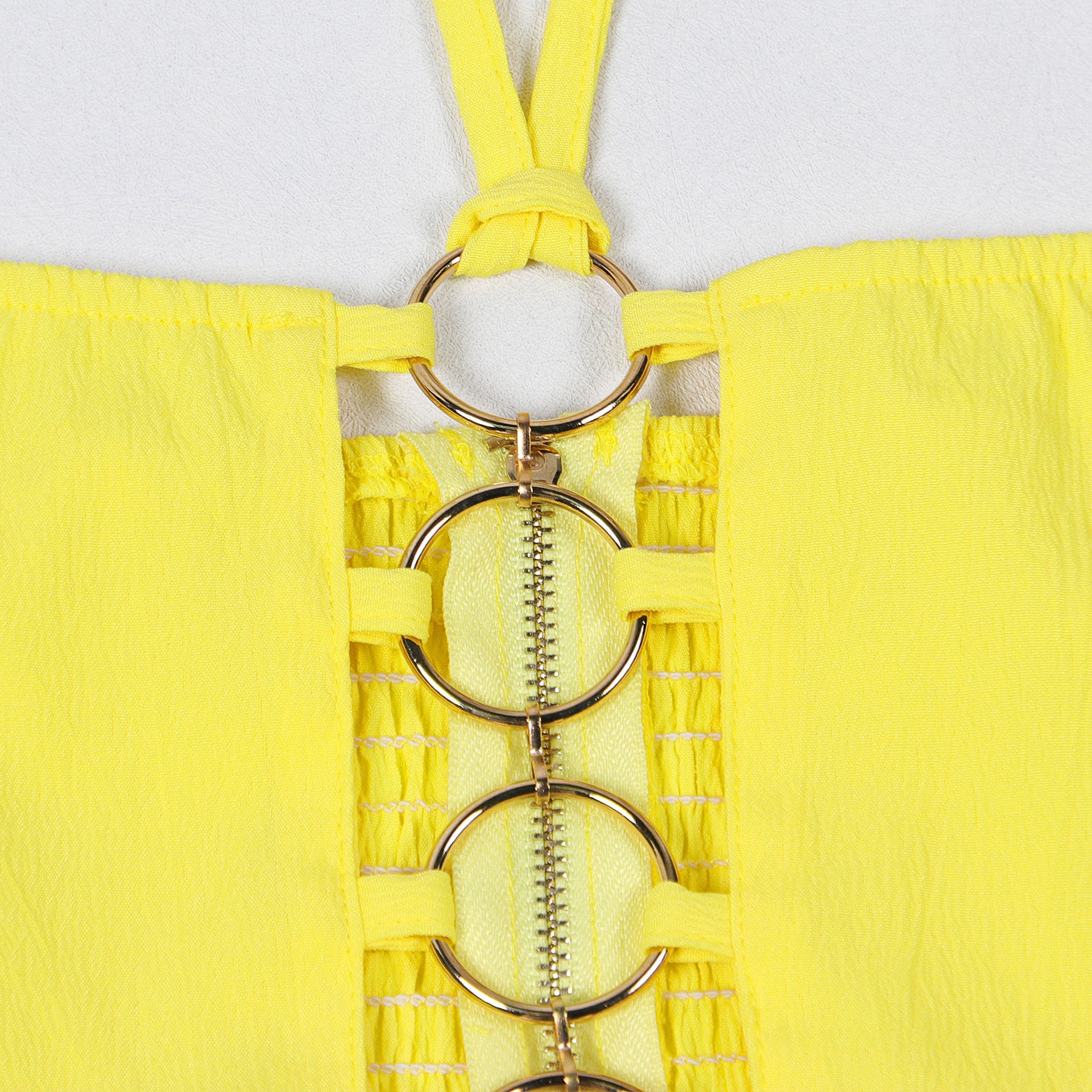 CM.YAYA-Conjunto de dos piezas para mujer, Top sin mangas y pantalones de pierna ancha, traje calado con agujeros, chándal de calle Sexy de verano