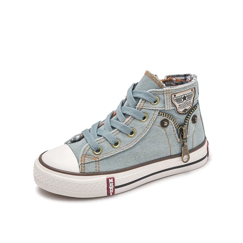 Zapatos de lona de alta calidad para niños, zapatos de bebé con grafiti, zapatillas antideslizantes para primavera y otoño, 2023