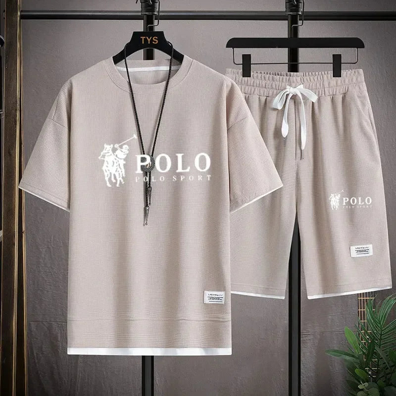 Conjunto Deportivo Hombre de 2 Piezas | Camiseta Transpirable y Shorts para Running, Fitness y Verano