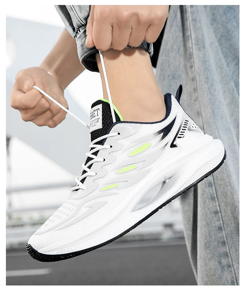 Zapatos deportivos transpirables para hombre, novedad de primavera, malla, moda informal, zapatos versátiles de moda para hombre, zapatos para correr de verano adecuados para deportes al aire libre