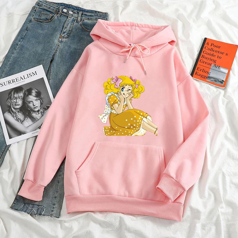 Ropa Vintage con capucha para mujer, sudaderas con capucha de moda Harajuku, sudadera con dibujos de dulces de los años 90, jerséis con capucha para mujer 2022