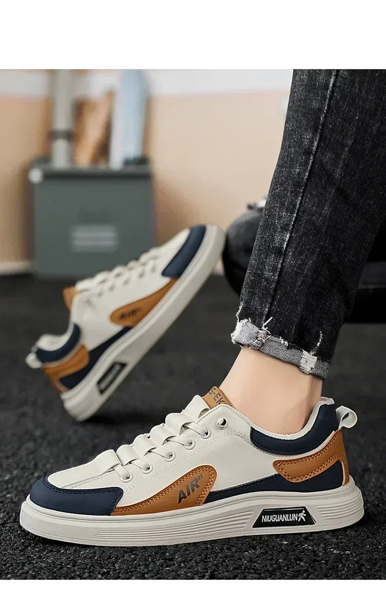 2025 casuales al aire cordones estilo coreano viaje juvenil zapatos de fondo plano para hombres transpirable shoe