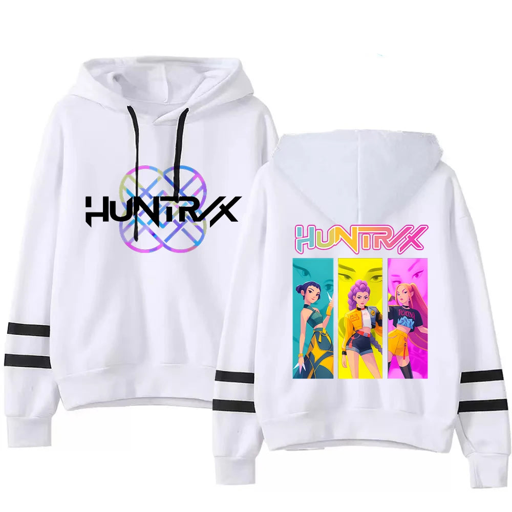 2025 Kpop Demon Hunter sudaderas con capucha mujer Anime Huntrix Sudadera con capucha gráfica 90s Casual invierno manga larga con capucha jerseys Shoujo ropa