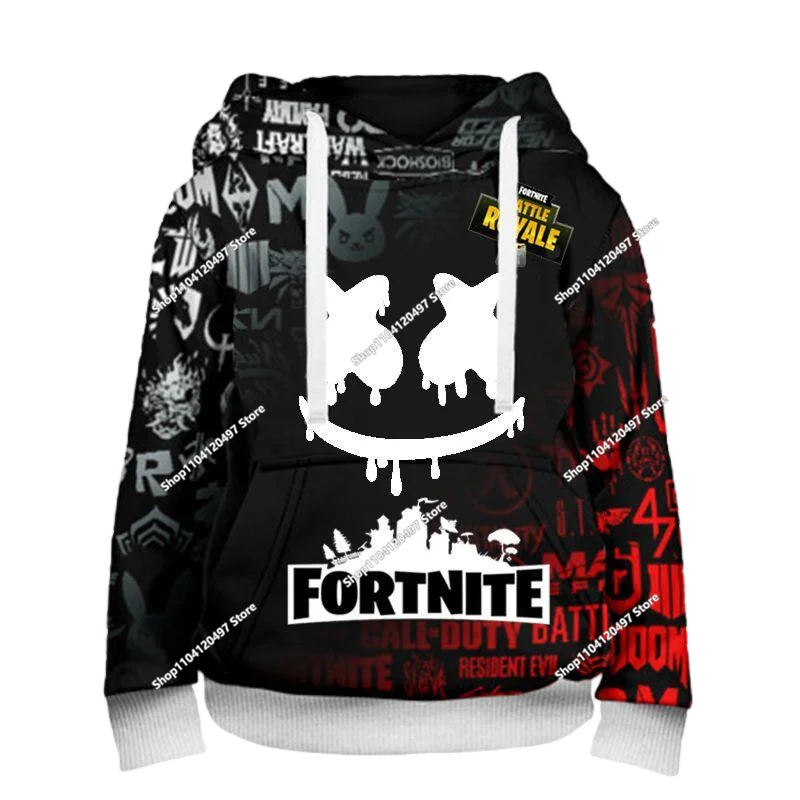 Sudaderas con capucha para niños Anime Harajuku Fortnite Cosplay Sudadera con capucha sudaderas con capucha primavera otoño ropa para niños Tops