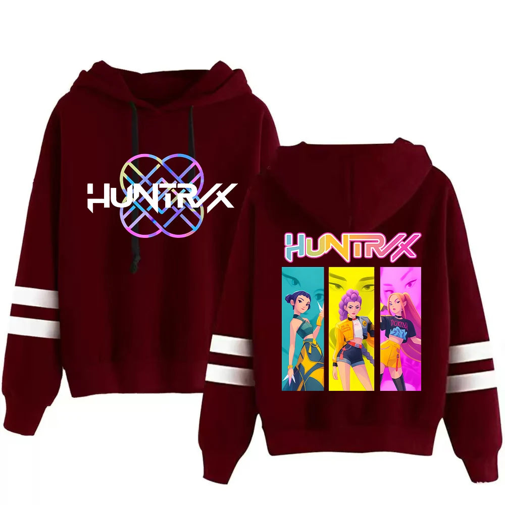 2025 Kpop Demon Hunter sudaderas con capucha mujer Anime Huntrix Sudadera con capucha gráfica 90s Casual invierno manga larga con capucha jerseys Shoujo ropa