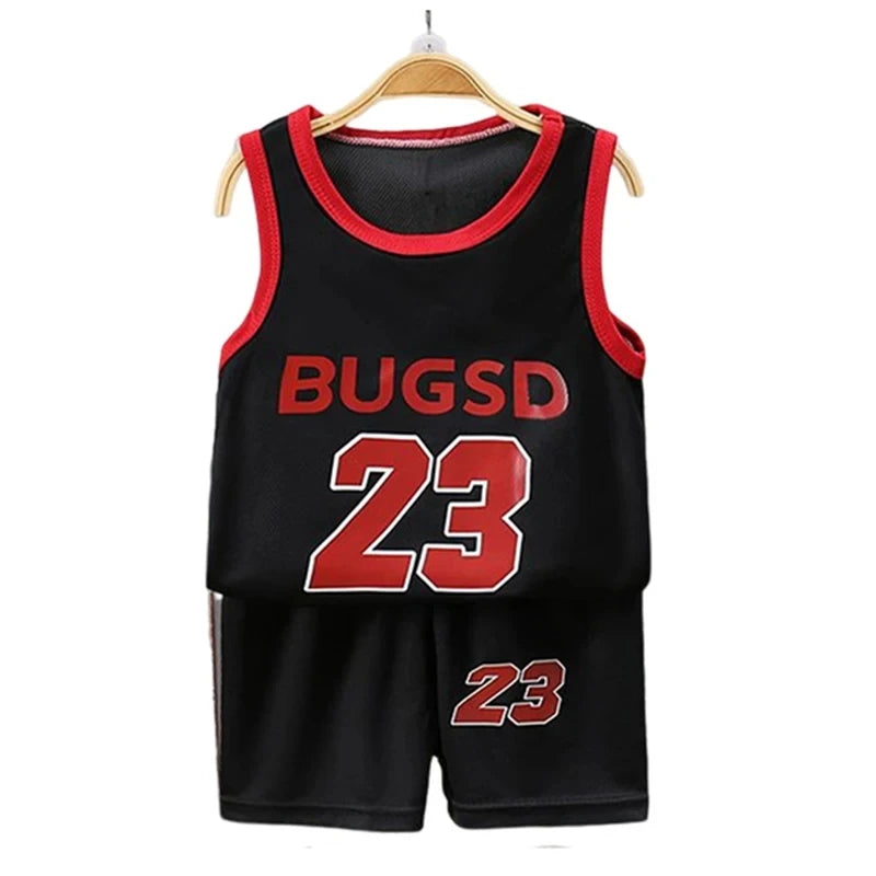 Conjuntos para niños, camiseta sin mangas de verano para niños, conjunto de pantalones cortos, camiseta sin mangas para exteriores de secado rápido, conjuntos de pantalones cortos, deporte para niños, baloncesto Tr