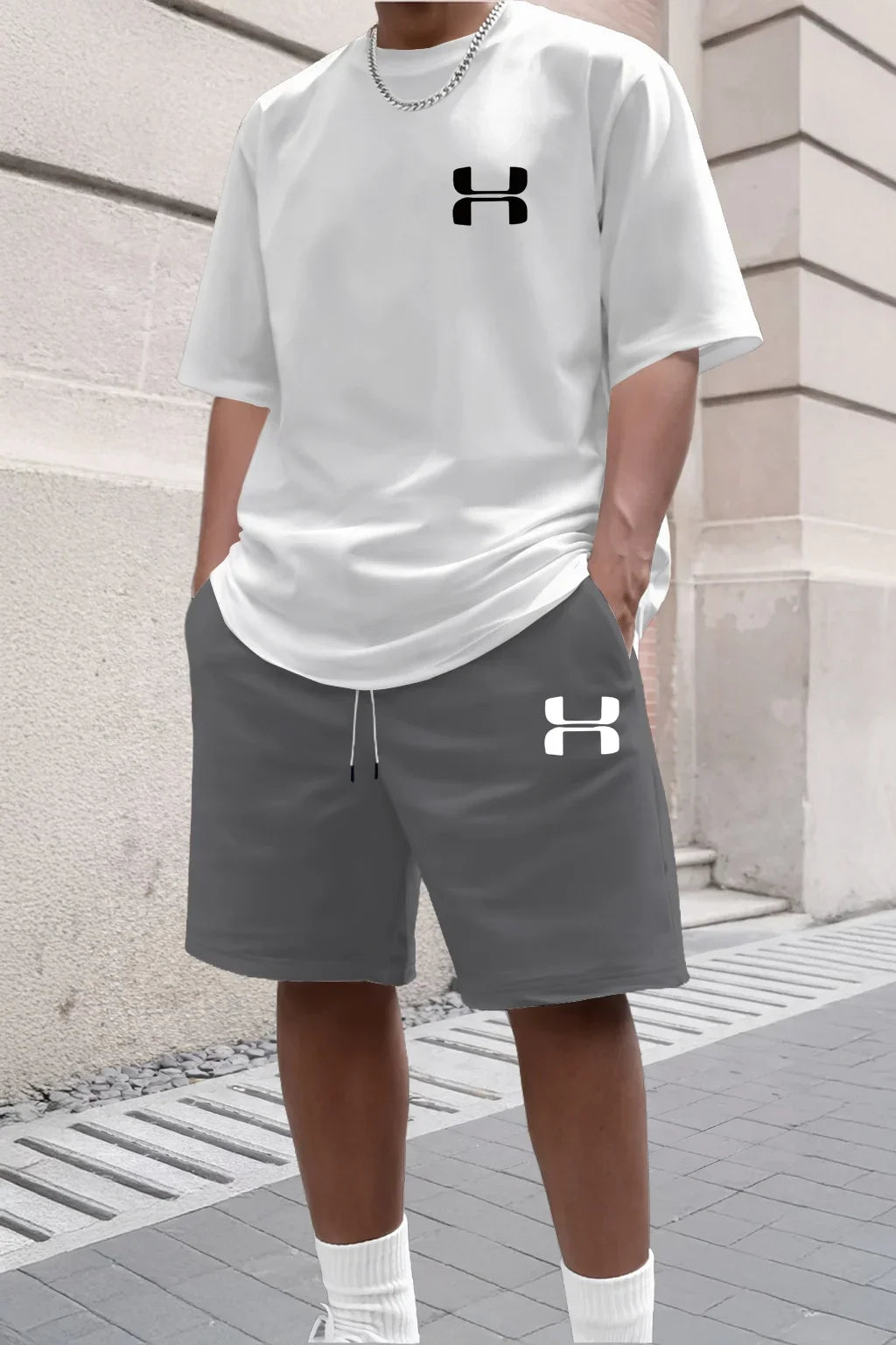 Conjunto Deportivo para Hombre 2026, Camiseta de Manga Corta y Pantalones Cortos Deportivos, Conjunto de Dos Piezas Informal para Verano