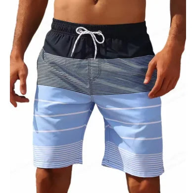 Pantalones cortos deportivos con estampado 3D para hombre, transpirables, de secado rápido, para vacaciones hawaianas, para exteriores, calle, moda informal, pantalones cortos de playa, bañador
