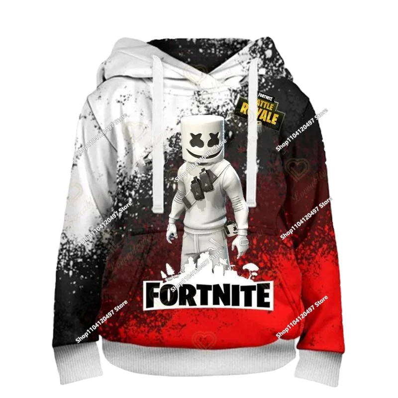 Sudaderas con capucha para niños Anime Harajuku Fortnite Cosplay Sudadera con capucha sudaderas con capucha primavera otoño ropa para niños Tops