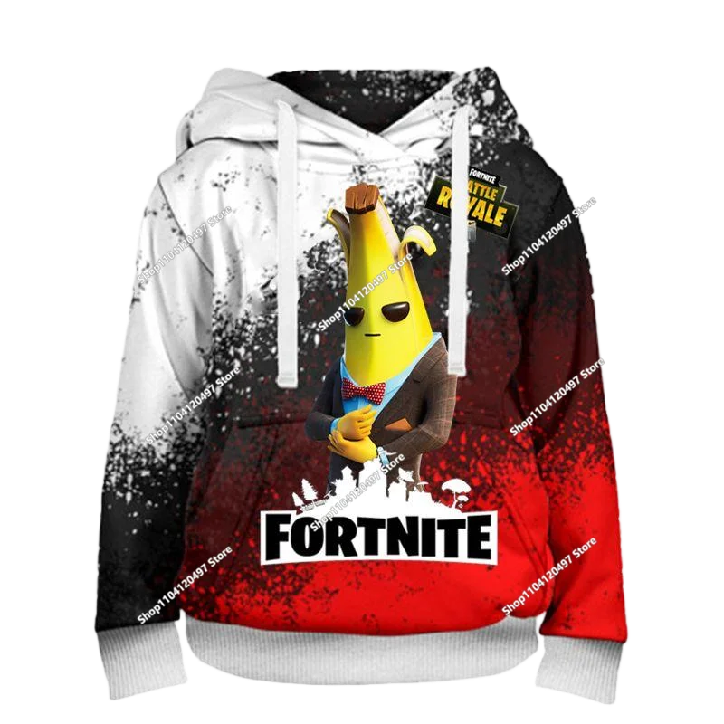 Sudaderas con capucha para niños Anime Harajuku Fortnite Cosplay Sudadera con capucha sudaderas con capucha primavera otoño ropa para niños Tops