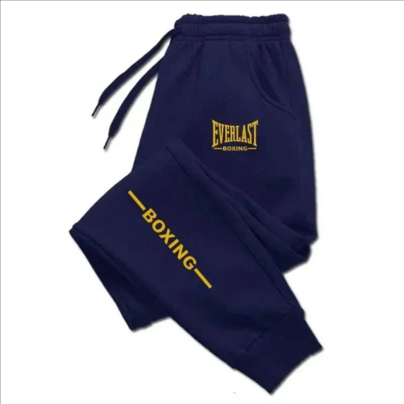 2025 Otoño Invierno EVERLAST pantalones para correr estampados hombres mujeres deportes al aire libre pantalones de Fitness correr polar pantalones deportivos casuales
