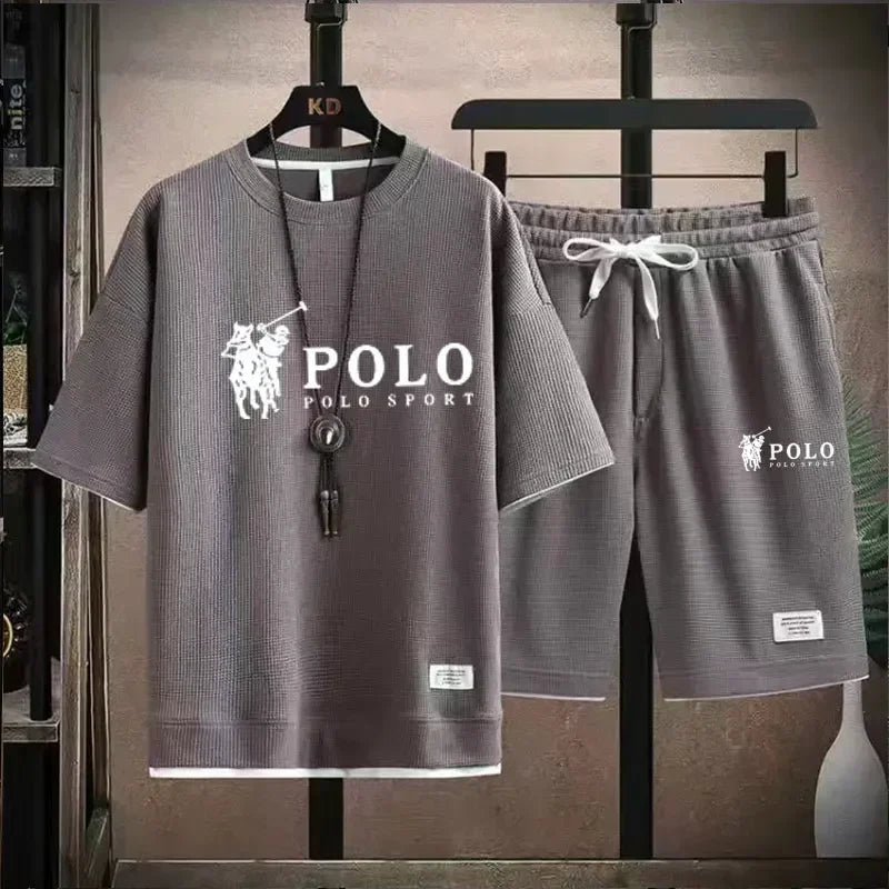 Conjunto Deportivo Hombre de 2 Piezas | Camiseta Transpirable y Shorts para Running, Fitness y Verano
