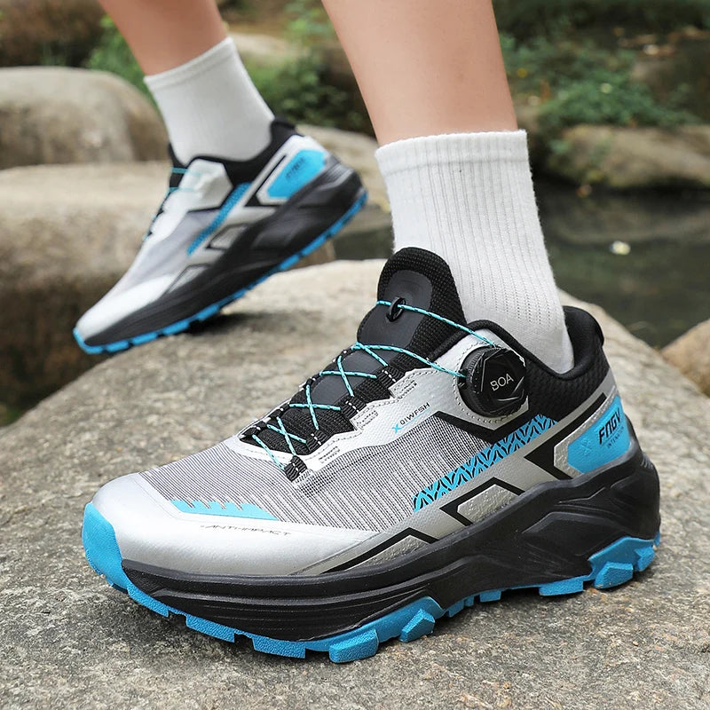 Zapatos de senderismo al aire libre con estilo para hombre, zapatillas de senderismo resistentes con forro cálido de felpa para calzado masculino de invierno