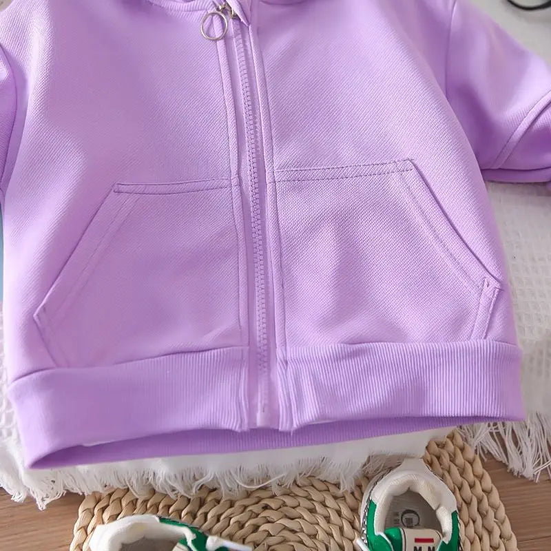 Conjunto Bebé Niña 3 Piezas - Abrigo + Camiseta + Pantalón