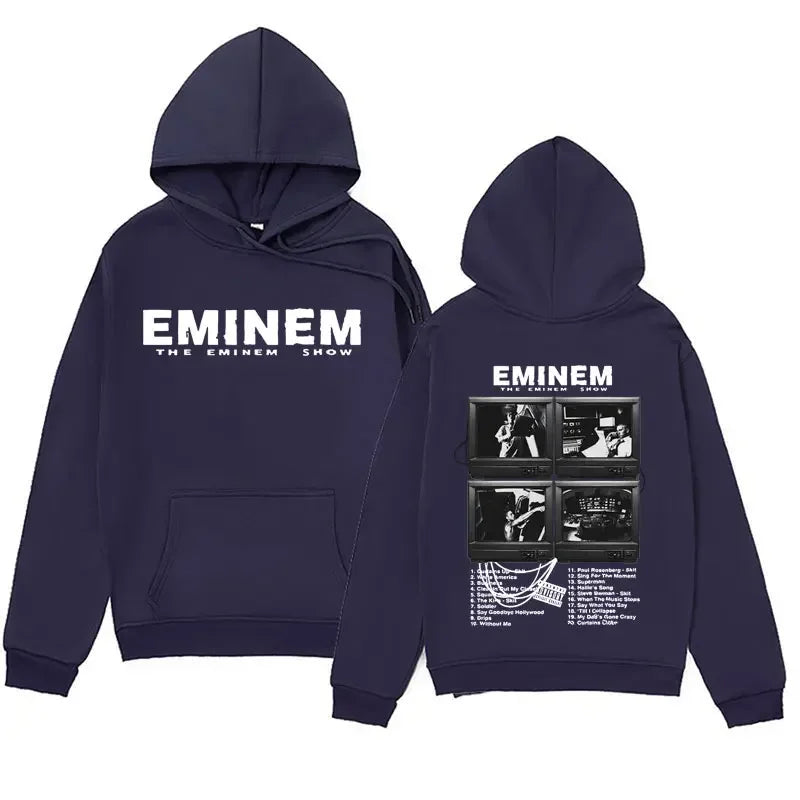 Sudadera con capucha para hombre y mujer, ropa de calle de gran tamaño con estampado de rapero Eminem, Álbum de MúsicaCuatro seaso