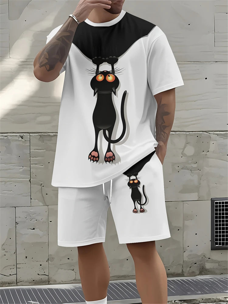 Conjunto Streetwear Hombre 2 Piezas | Camisa + Pantalón Corto Estampado