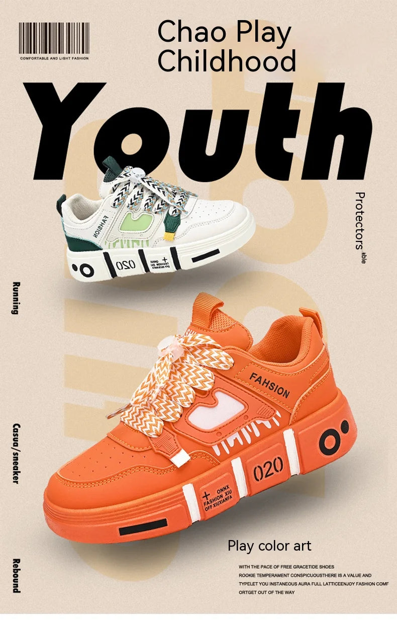 Zapatos familiares pequeños para niños, zapatos blancos para estudiantes, zapatos deportivos para niños, zapatos de tablero casuales para niños, nuevos