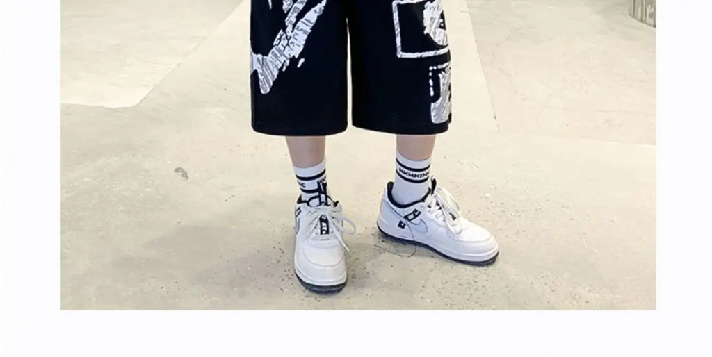 Conjunto de ropa deportiva informal para niños, camisetas de 2 piezas y pantalones, trajes de 3 a 14 años, estilo Hip Hop, moda de verano
