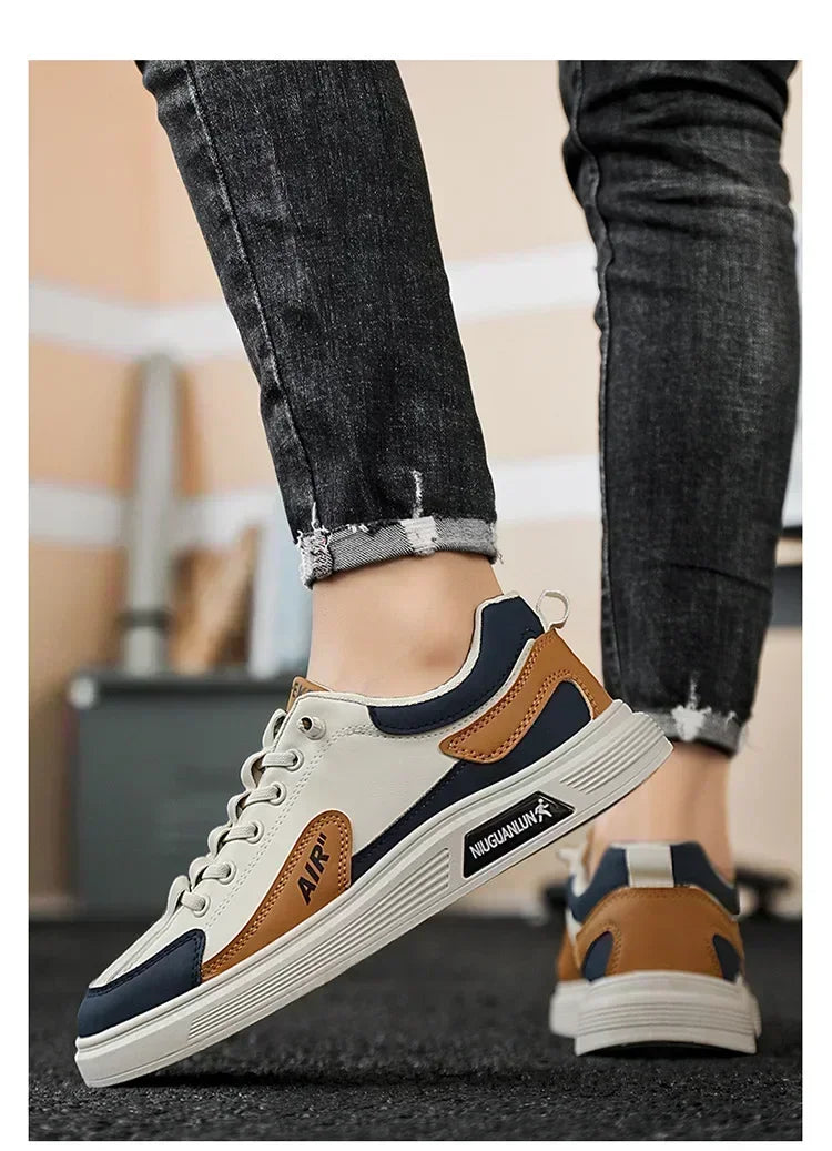 2025 casuales al aire cordones estilo coreano viaje juvenil zapatos de fondo plano para hombres transpirable shoe