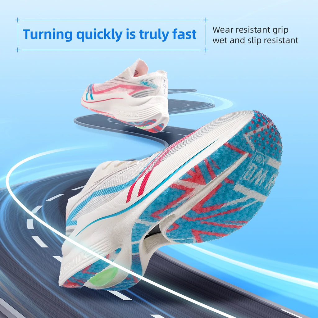 ONEMIX-zapatillas para correr para maratón, placa de carbono, prueba profesional, soporte estable para zapatillas de deporte ultraligeras que absorben los golpes, novedad de 2025