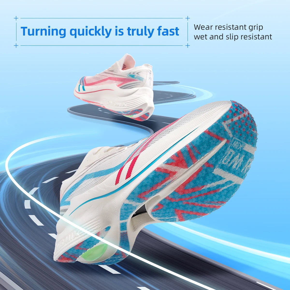 ONEMIX-zapatillas para correr para maratón, placa de carbono, prueba profesional, soporte estable para zapatillas de deporte ultraligeras que absorben los golpes, novedad de 2025