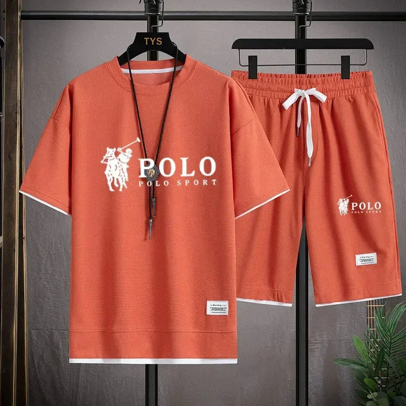 Conjunto Deportivo Hombre de 2 Piezas | Camiseta Transpirable y Shorts para Running, Fitness y Verano