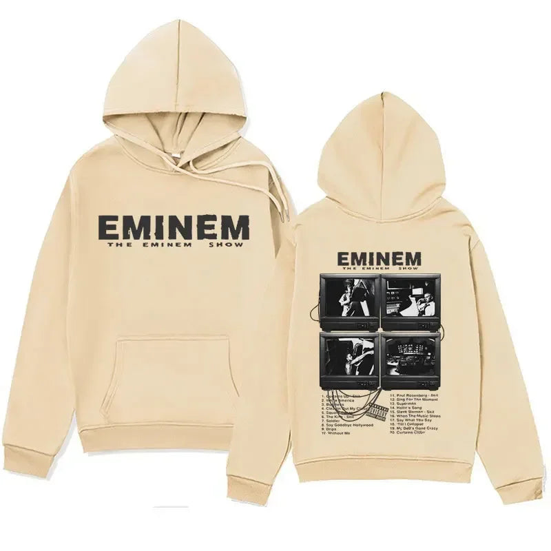 Sudadera con capucha para hombre y mujer, ropa de calle de gran tamaño con estampado de rapero Eminem, Álbum de MúsicaCuatro seaso