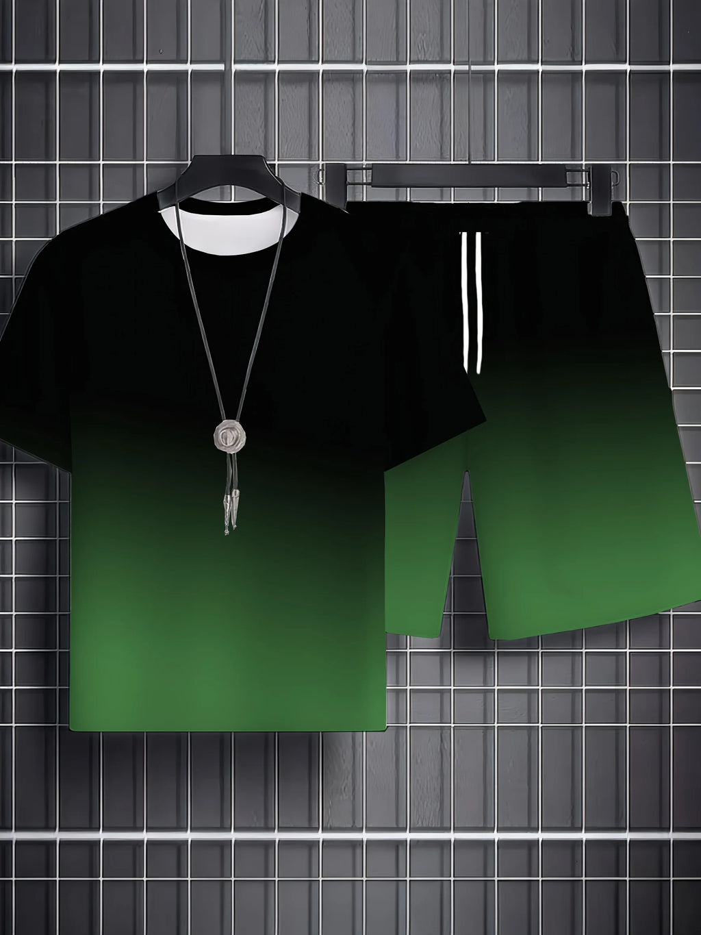 Conjunto de Camiseta y Pantalones Cortos para Hombre con Estampado de Palmeras, Estilo Hawaiano, Verano 2026, Informal, para Playa y Aire Libre