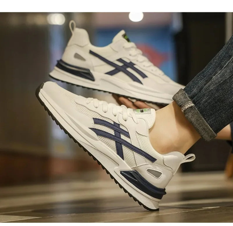 Zapatillas de deporte transpirables para hombre, zapatos informales con cordones para correr, tenis, baratos, liquidación, envío gratis