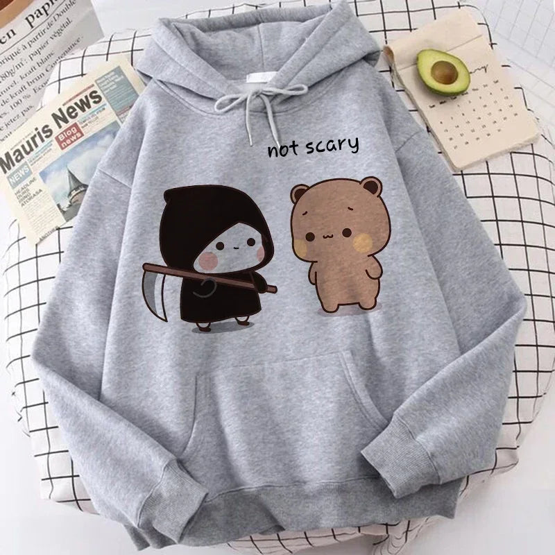 Ropa de calle gótica de dibujos animados para hombre y mujer, sudaderas con capucha con estampado de Bubu Dudu Y2k, divertidas sudaderas Kawaii, ropa con capucha con gráfico Vintage de los años 90