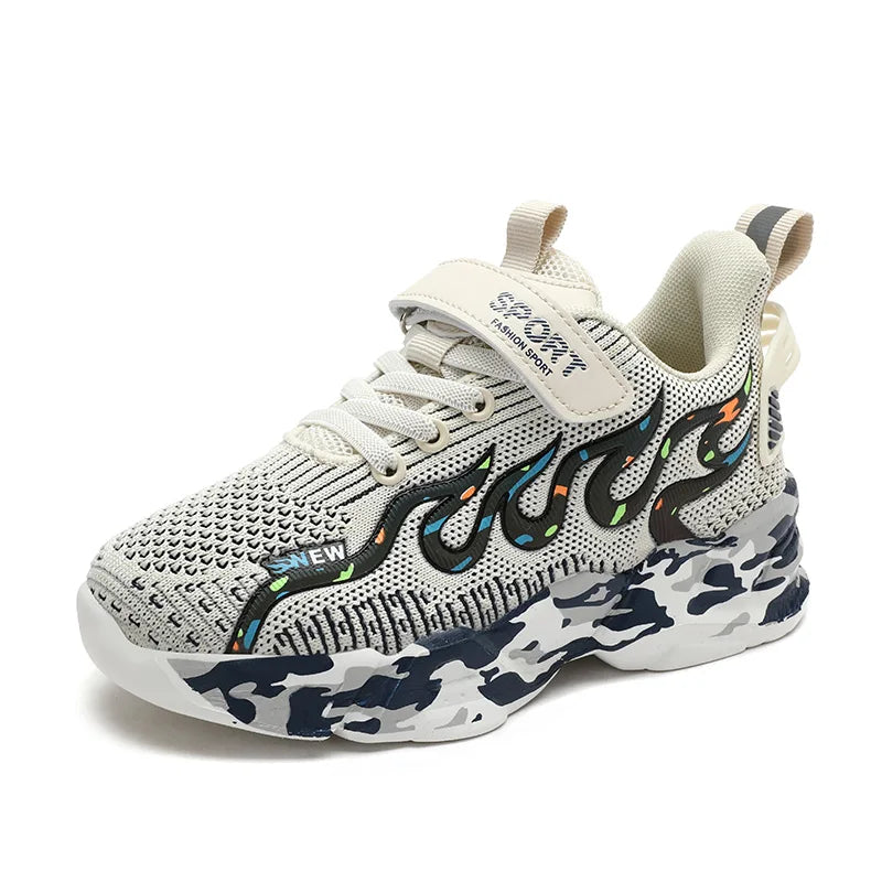 Zapatillas de deporte informales para niños y niñas, zapatos planos transpirables para correr, novedad de primavera y otoño