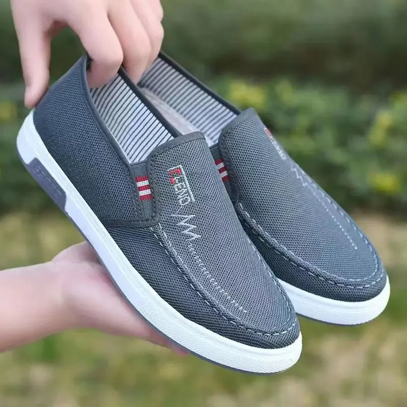 Zapatos de hombre, zapatillas de lona transpirables para jóvenes, zapatos de tenis para caminar, mocasines para conducir, mocasines para casa, zapatos planos para patinar y trabajo
