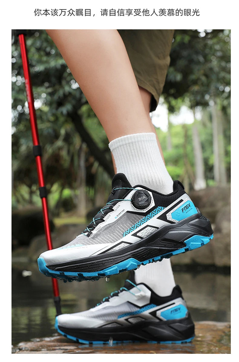 Zapatos de senderismo al aire libre con estilo para hombre, zapatillas de senderismo resistentes con forro cálido de felpa para calzado masculino de invierno